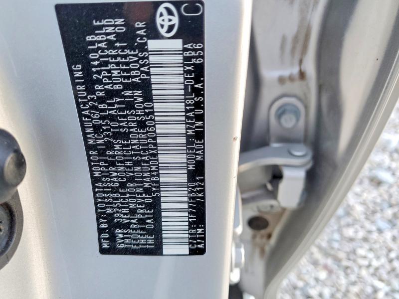 51647016 :رقم المزاد ، 5YFB4MDEXPP060510 vin ، 2023 Toyota Corolla مزاد بيع