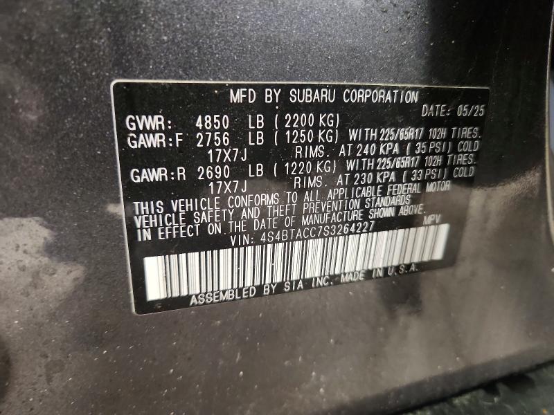 Aukcja sprzedaży 2025 Subaru Outback, vin: 4S4BTACC7S3264227, numer aukcji: 51197746