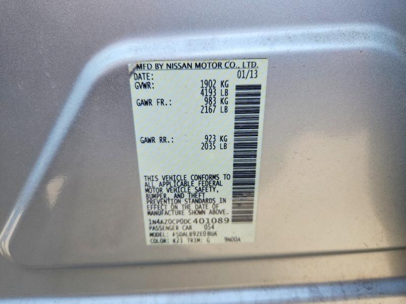 48193726 :رقم المزاد ، 1N4AZ0CP0DC401089 vin ، 2013 Nissan Leaf مزاد بيع