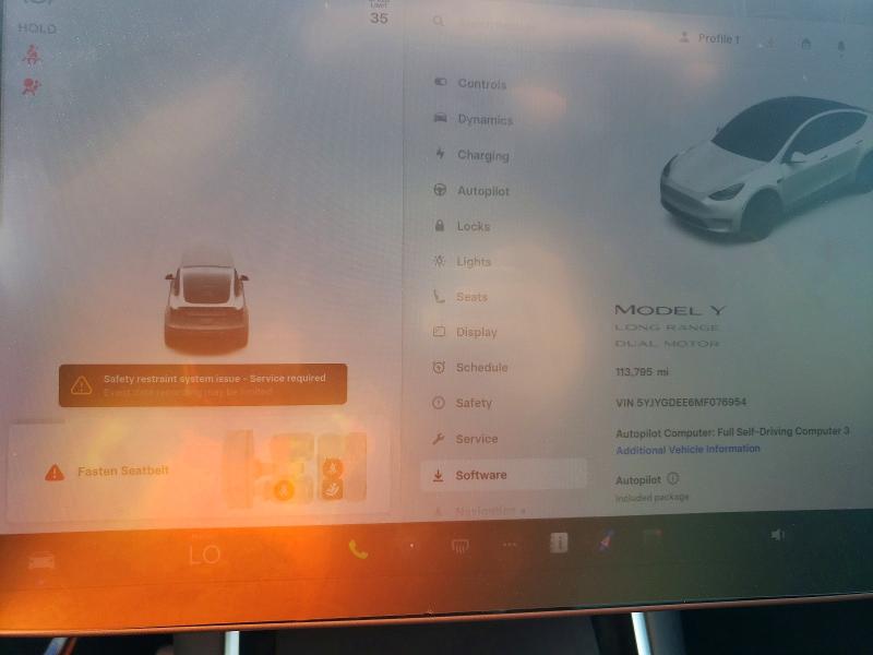 Aukcja sprzedaży 2021 Tesla Model Y, vin: 5YJYGDEE6MF076954, numer aukcji: 46240806