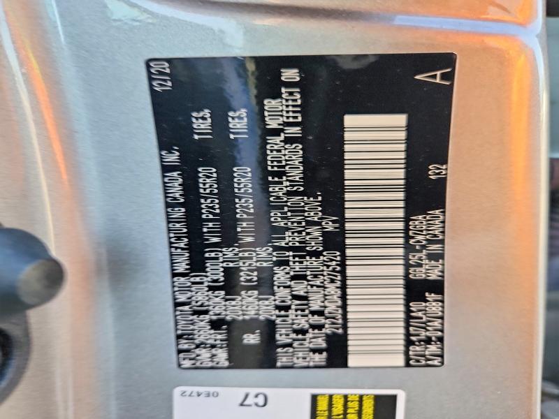 49938416 :رقم المزاد ، 2T2JZMDA8MC275420 vin ، 2021 Lexus Rx مزاد بيع