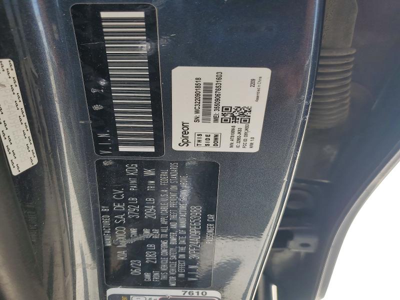 2023 Kia Forte მანქანა იყიდება აუქციონზე, vin: 3KPF24AD9PE653988, აუქციონის ნომერი: 49053156