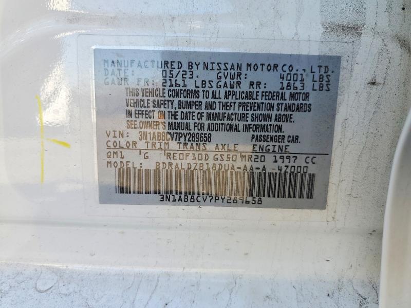 2023 Nissan Sentra მანქანა იყიდება აუქციონზე, vin: 3N1AB8CV7PY289658, აუქციონის ნომერი: 49263856