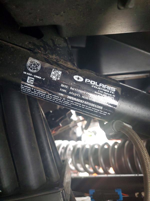 51584836 :رقم المزاد ، 3NSR4D924RG065366 vin ، 2024 Polaris Rzr مزاد بيع