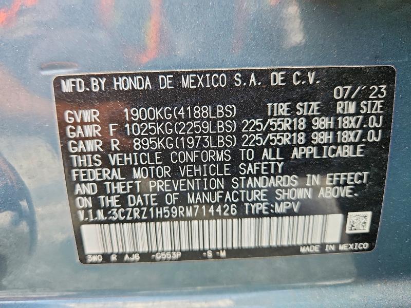 Aukcja sprzedaży 2024 Honda Hrv Sport, vin: 3CZRZ1H59RM714426, numer aukcji: 49585116