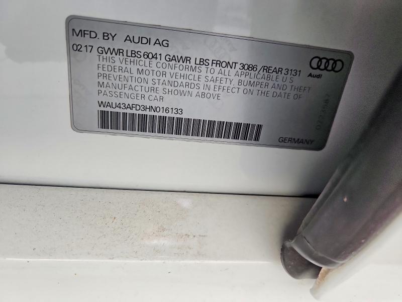 Продаж на аукціоні авто 2017 Audi A8, vin: WAU43AFD3HN016133, номер лоту: 49066356