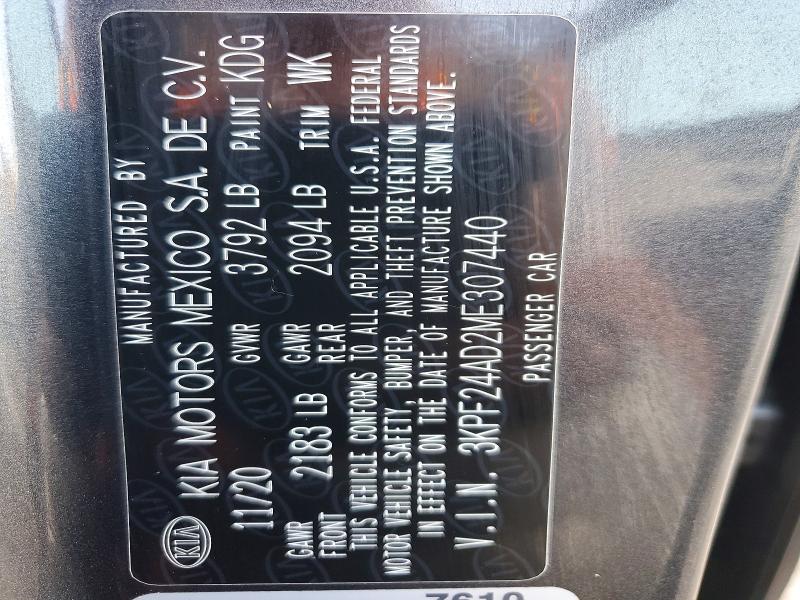 Продажа на аукционе авто 2021 Kia Forte, vin: 3KPF24AD2ME307440, номер лота: 48662696