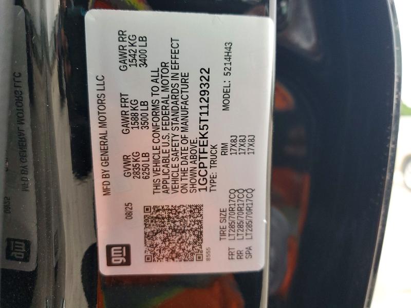 Aukcja sprzedaży 2026 Chevrolet Colorado, vin: 1GCPTFEK5T1129322, numer aukcji: 51264606