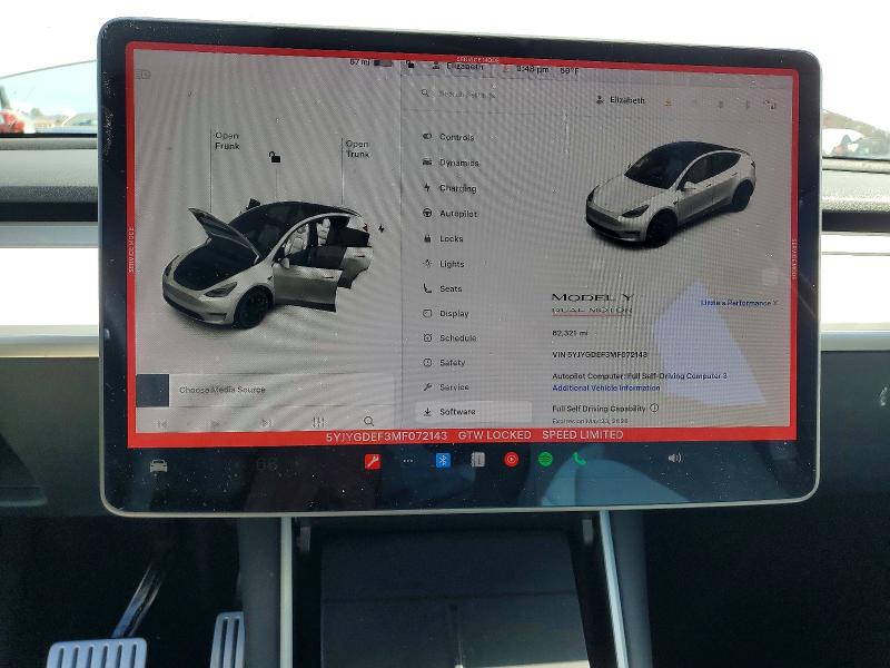 2021 Tesla Model Y მანქანა იყიდება აუქციონზე, vin: 5YJYGDEF3MF072143, აუქციონის ნომერი: 51359526