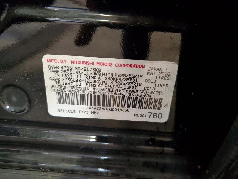 Продаж на аукціоні авто 2016 Mitsubishi Outlander, vin: JA4AZ3A39GZ048360, номер лоту: 49288636