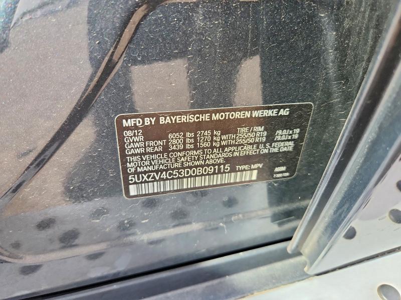 Продажа на аукционе авто 2013 Bmw X5, vin: 5UXZV4C53D0B09115, номер лота: 49910586
