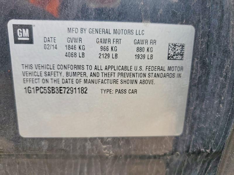 Aukcja sprzedaży 2014 Chevrolet Cruze, vin: 1G1PC5SB3E7291182, numer aukcji: 52019856