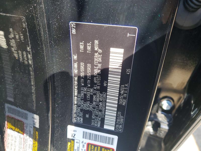 Aukcja sprzedaży 2025 Toyota Grand Highlander, vin: 5TDAAAB58SS103862, numer aukcji: 49713866
