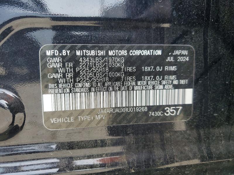 50410956 :رقم المزاد ، JA4ARUAUXRU019268 vin ، 2024 Mitsubishi Outlander Sport مزاد بيع