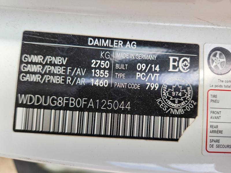 Продаж на аукціоні авто 2015 Mercedes Benz S, vin: WDDUG8FB0FA125044, номер лоту: 50931266