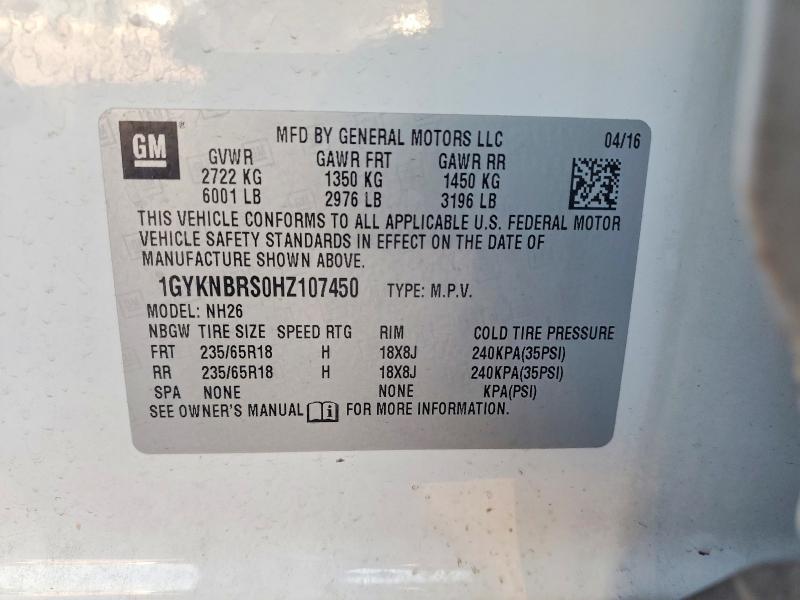 Продаж на аукціоні авто 2017 Cadillac Xt5, vin: 1GYKNBRS0HZ107450, номер лоту: 49083126