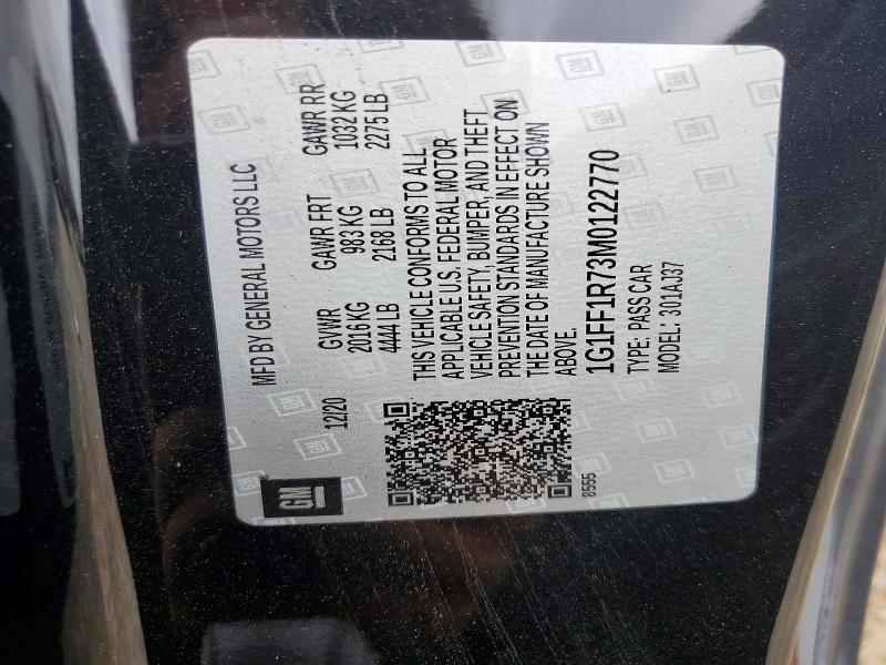 Продаж на аукціоні авто 2021 Chevrolet Camaro, vin: 1G1FF1R73M0122770, номер лоту: 51162886