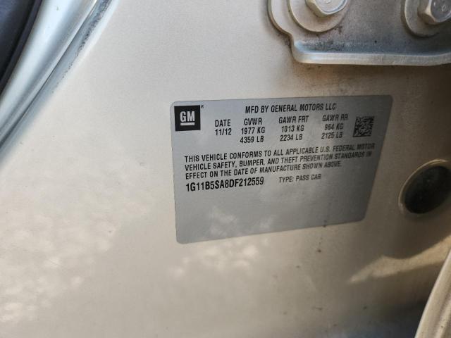 Aukcja sprzedaży 2013 Chevrolet Malibu, vin: 1G11B5SA8DF212559, numer aukcji: 50987966