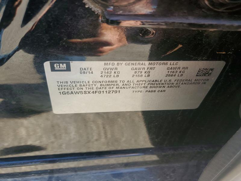 49991056 :رقم المزاد ، 1G6AW5SX4F0112791 vin ، 2015 Cadillac Cts مزاد بيع