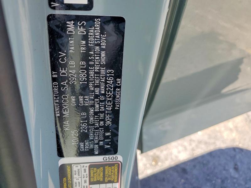 2025 Kia K4 მანქანა იყიდება აუქციონზე, vin: 3KPFT4DEXSE224613, აუქციონის ნომერი: 50236036