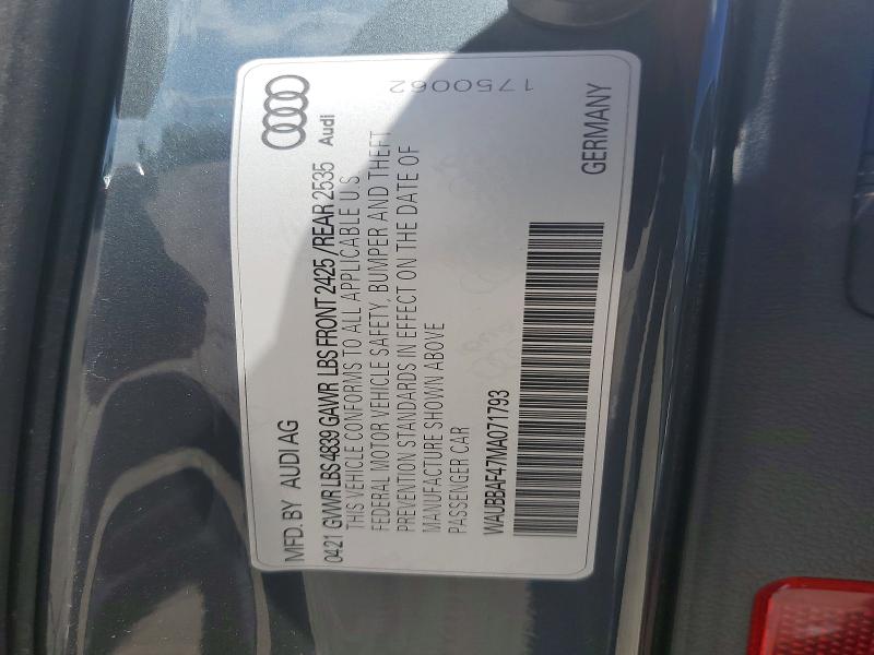 Aukcja sprzedaży 2021 Audi A4, vin: WAUBBAF47MA071793, numer aukcji: 48999386