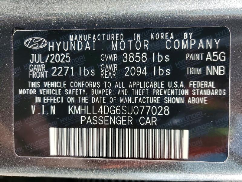 48004716 :رقم المزاد ، KMHLL4DG6SU077028 vin ، 2025 Hyundai Elantra مزاد بيع