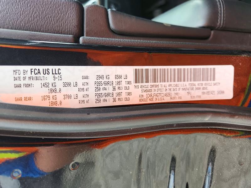 Продажа на аукционе авто 2015 Jeep Grand Cherokee, vin: 1C4RJFAG7FC146261, номер лота: 49970086