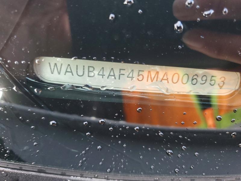 2021 Audi S4 მანქანა იყიდება აუქციონზე, vin: WAUB4AF45MA006953, აუქციონის ნომერი: 50757066