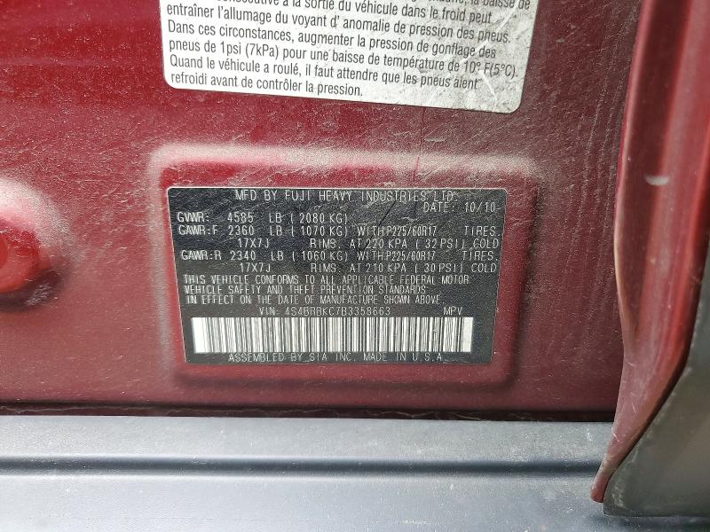 Aukcja sprzedaży 2011 Subaru Outback, vin: 4S4BRBKC7B3358663, numer aukcji: 50983096