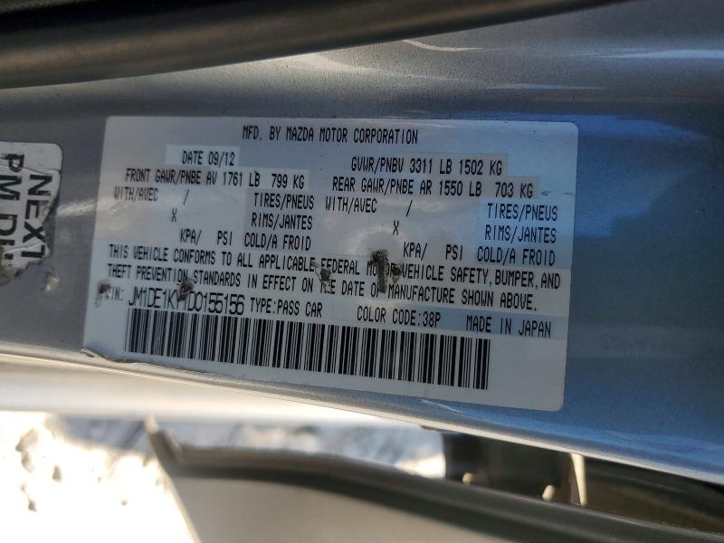 2013 Mazda Mazda2 მანქანა იყიდება აუქციონზე, vin: JM1DE1KY1D0155156, აუქციონის ნომერი: 49282986