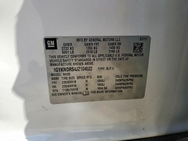 Aukcja sprzedaży 2018 Cadillac Xt5, vin: 1GYKNDRS4JZ104522, numer aukcji: 50220536