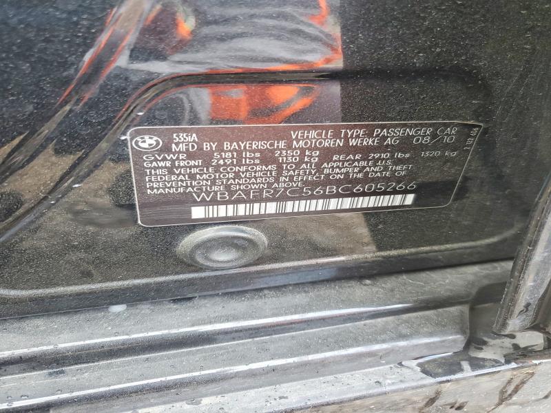 Продаж на аукціоні авто 2011 Bmw 535, vin: WBAFR7C56BC605266, номер лоту: 48296446