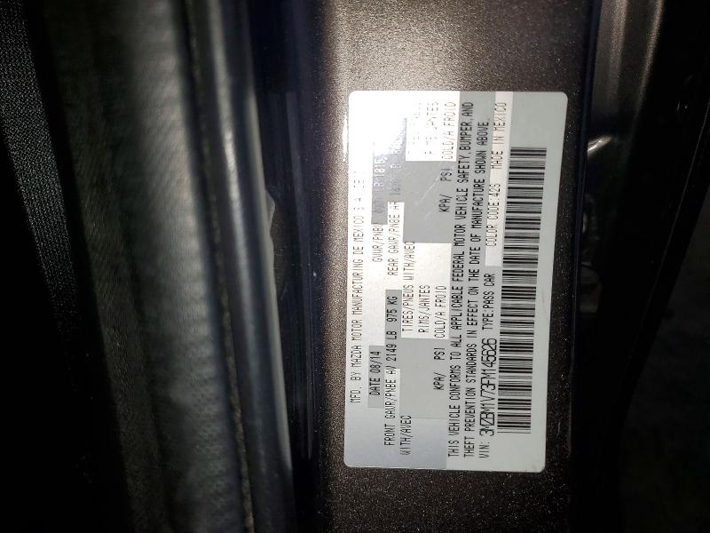 51499926 :رقم المزاد ، 3MZBM1V73FM145626 vin ، 2015 Mazda 3 مزاد بيع