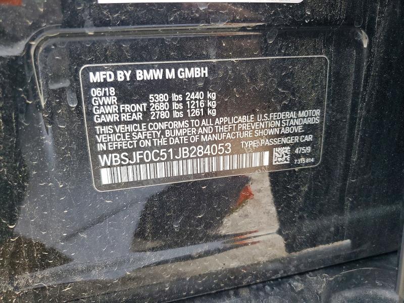 Продаж на аукціоні авто 2018 Bmw M5, vin: WBSJF0C51JB284053, номер лоту: 47521696