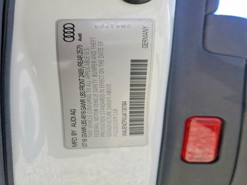 Aukcja sprzedaży 2018 Audi A5, vin: WAUENCF50JA130784, numer aukcji: 48854426