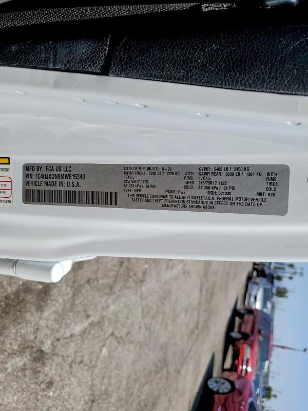 Продаж на аукціоні авто 2021 Jeep Wrangler Unlimited, vin: 1C4HJXDN9MW515340, номер лоту: 50474306