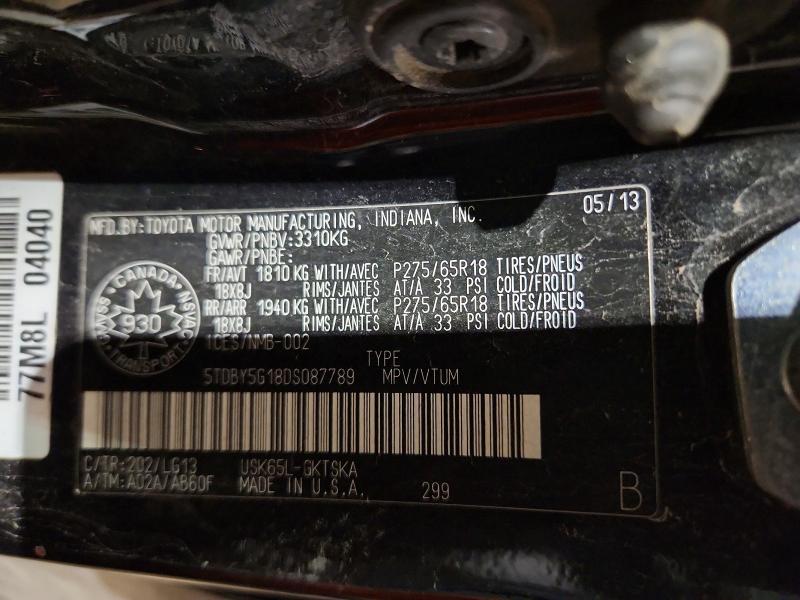 Продаж на аукціоні авто 2013 Toyota Sequoia, vin: 5TDBY5G18DS087789, номер лоту: 48064576
