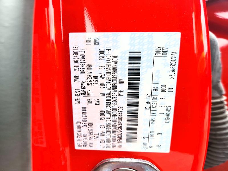 51658666 :رقم المزاد ، 1FMCU9GN3RUB44702 vin ، 2024 Ford Escape مزاد بيع