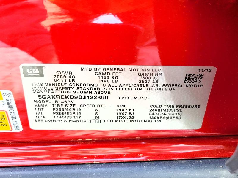 Продажа на аукционе авто 2013 Buick Enclave, vin: 5GAKRCKD9DJ122390, номер лота: 48900326