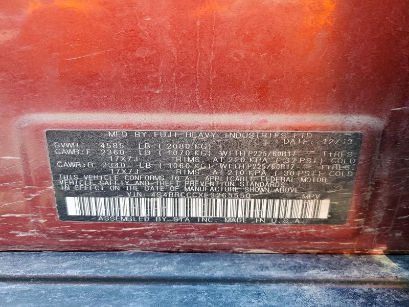 Продажа на аукционе авто 2014 Subaru Outback, vin: 4S4BRCCCXE3265550, номер лота: 50415666
