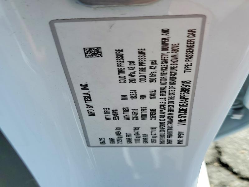 Продажа на аукционе авто 2023 Tesla Model 3, vin: 5YJ3E1EA4PF598918, номер лота: 50307796
