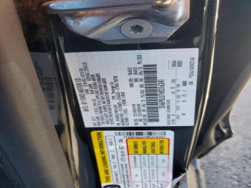 Продажа на аукционе авто 2017 Ford Fusion, vin: 3FA6P0LU7HR316341, номер лота: 51817076