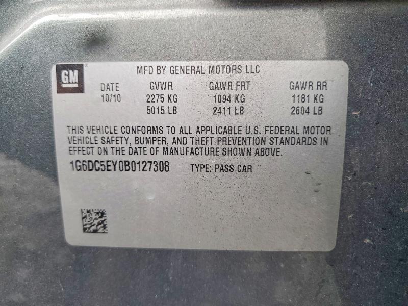 49438296 :رقم المزاد ، 1G6DC5EY0B0127308 vin ، 2011 Cadillac Cts مزاد بيع