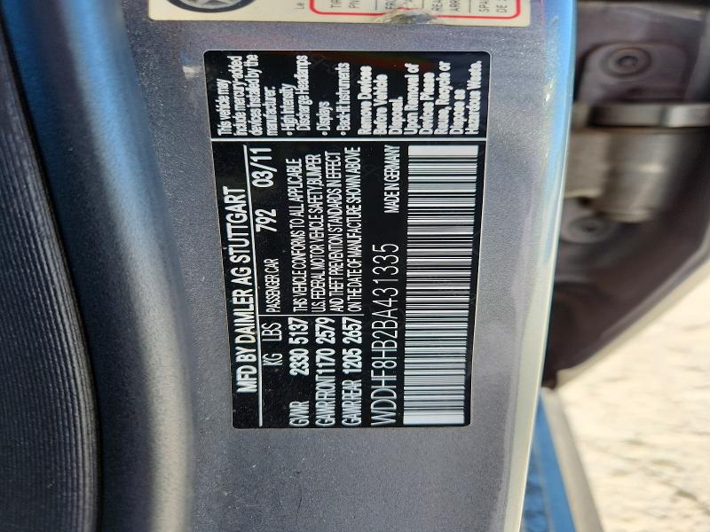 51262766 :رقم المزاد ، WDDHF8HB2BA431335 vin ، 2011 Mercedes-benz E مزاد بيع