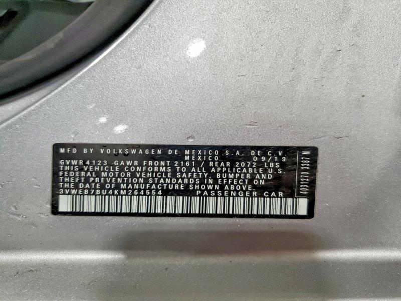 Aukcja sprzedaży 2019 Volkswagen Jetta, vin: 3VWEB7BU4KM264554, numer aukcji: 48177216