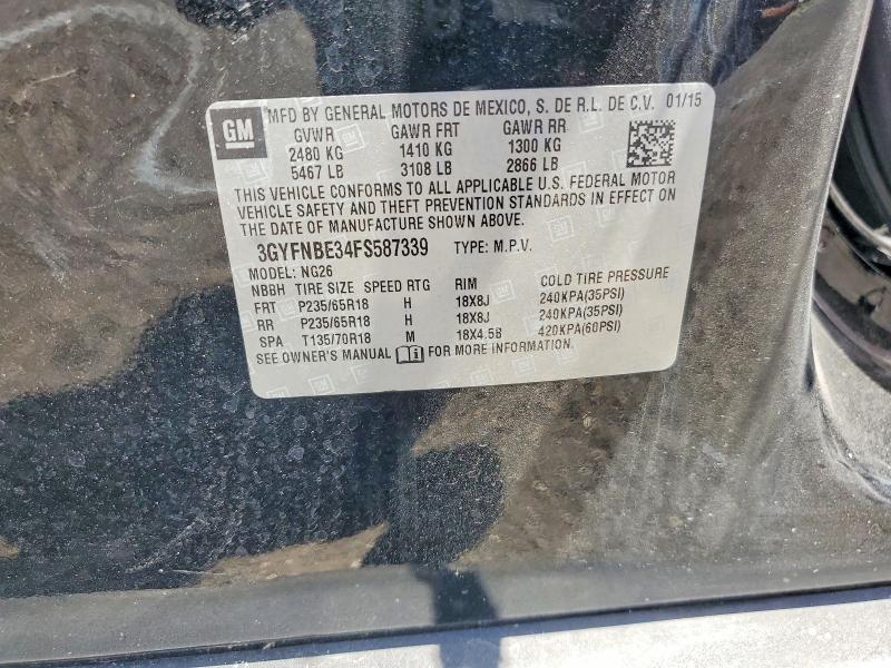 Продажа на аукционе авто 2015 Cadillac Srx, vin: 3GYFNBE34FS587339, номер лота: 50169686