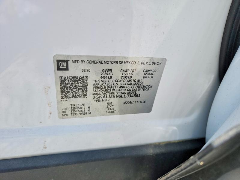 51189776 :رقم المزاد ، 3GKALMEV6LL334651 vin ، 2020 Gmc Terrain مزاد بيع