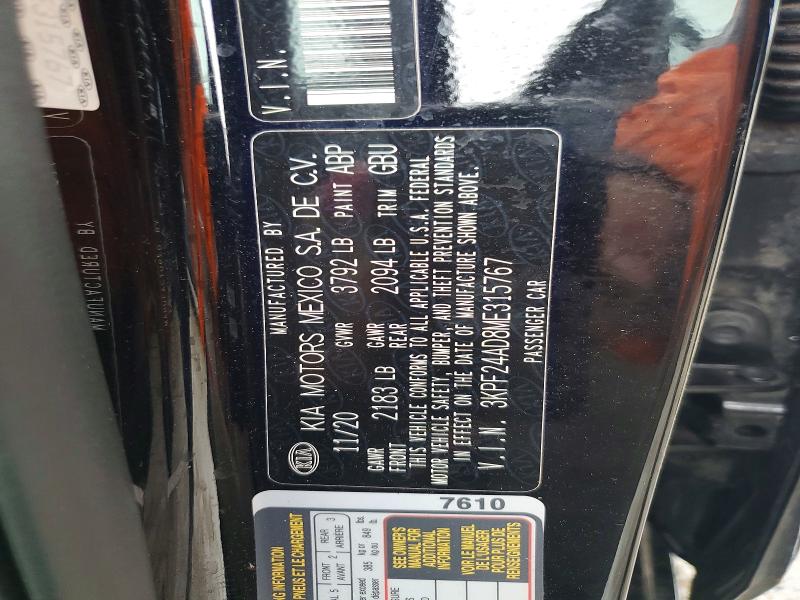 Aukcja sprzedaży 2021 Kia Forte, vin: 3KPF24AD8ME315767, numer aukcji: 48243256