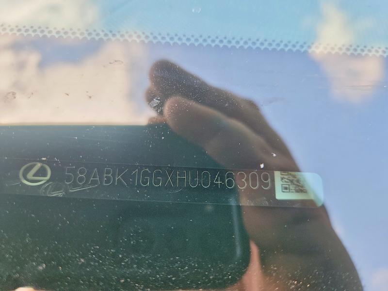 Aukcja sprzedaży 2017 Lexus Es, vin: 58ABK1GGXHU046309, numer aukcji: 50106916