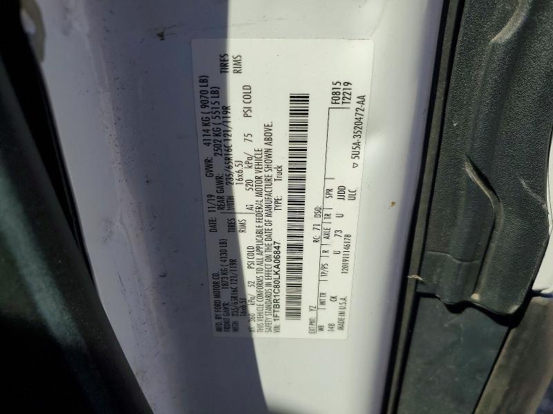50768336 :رقم المزاد ، 1FTBR1C80LKA06847 vin ، 2020 Ford Transit مزاد بيع